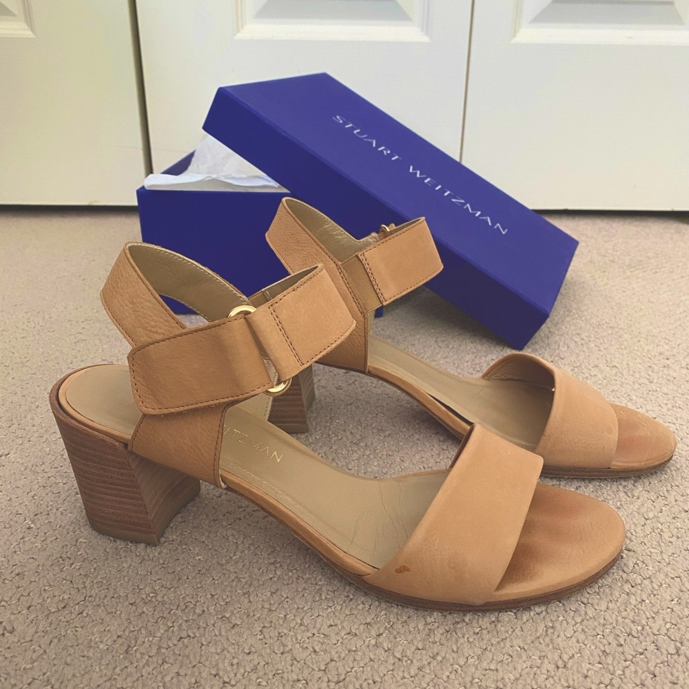 Stuart Weitzman Broadband Sandal | Size 9.5 | Pecan